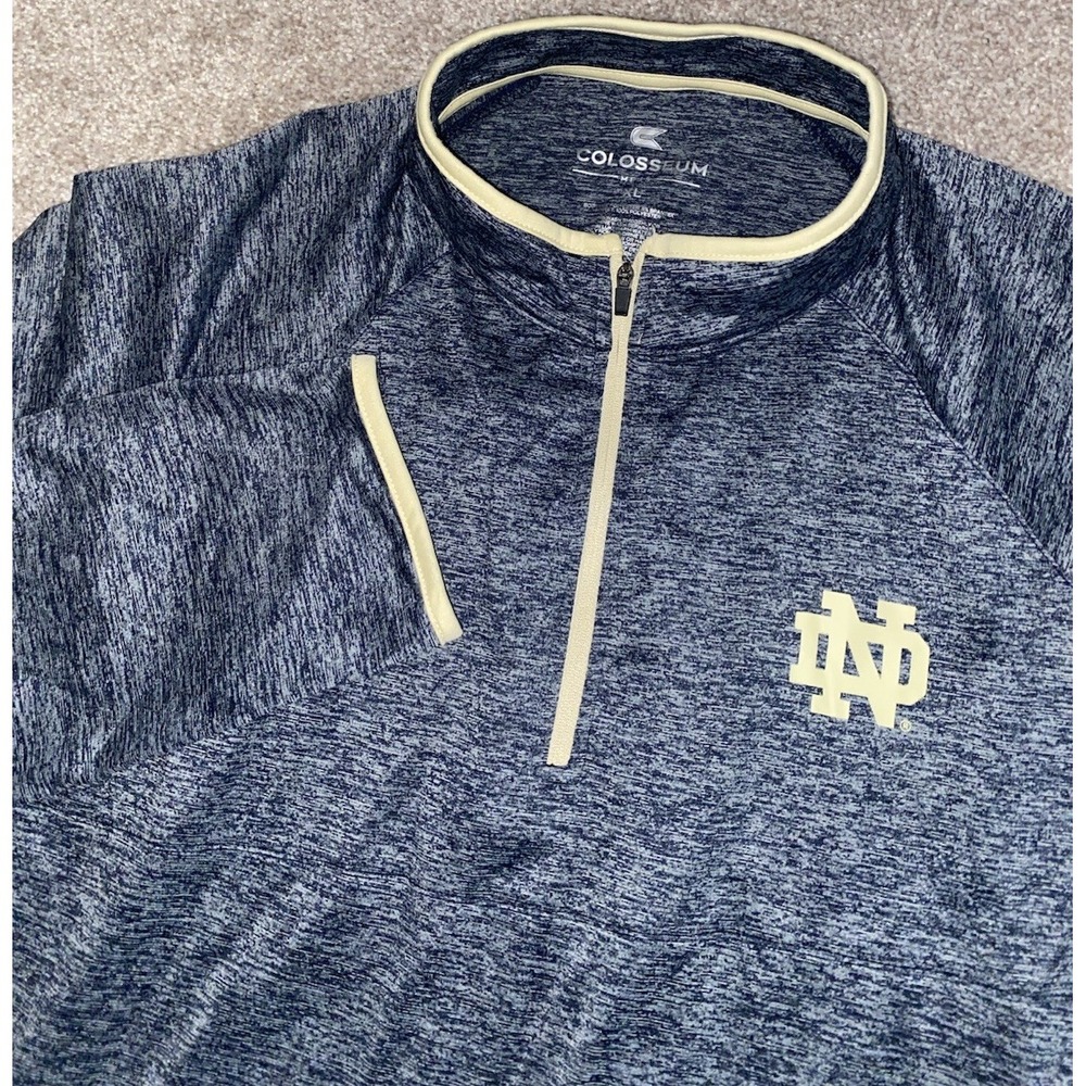 Colosseum Athletics Notre Dame Fighting Irish 1/4 Zip Jacket Mens XL NCAA Warm